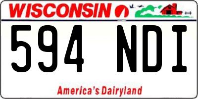 WI license plate 594NDI