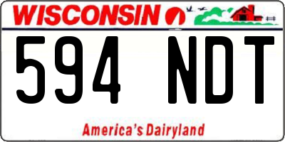WI license plate 594NDT