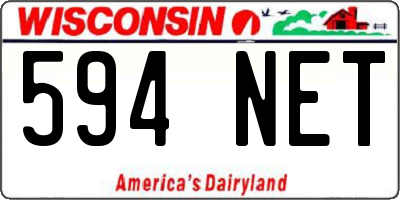 WI license plate 594NET