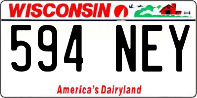 WI license plate 594NEY