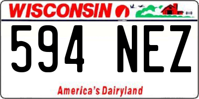 WI license plate 594NEZ