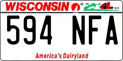 WI license plate 594NFA