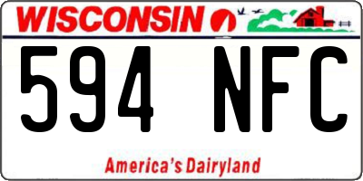 WI license plate 594NFC