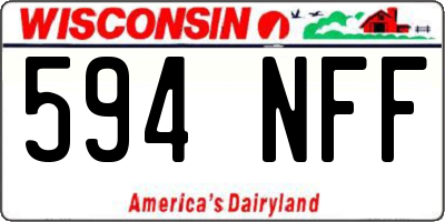WI license plate 594NFF