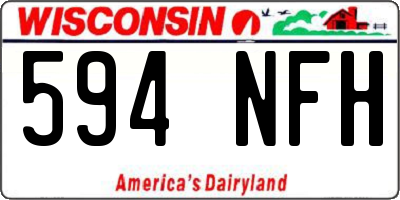 WI license plate 594NFH