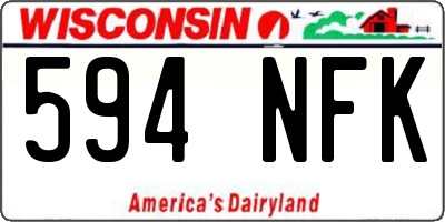 WI license plate 594NFK
