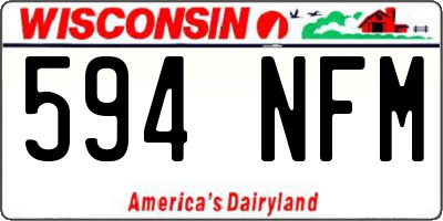WI license plate 594NFM