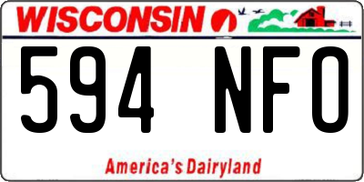 WI license plate 594NFO