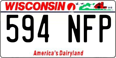 WI license plate 594NFP