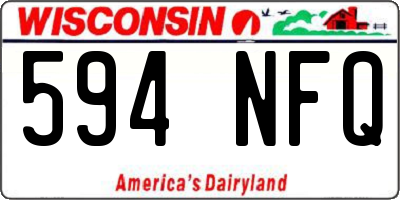 WI license plate 594NFQ