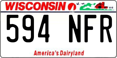 WI license plate 594NFR