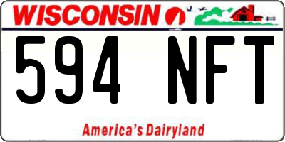 WI license plate 594NFT