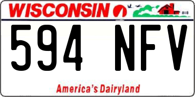 WI license plate 594NFV