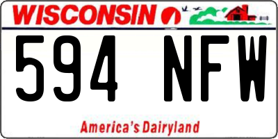 WI license plate 594NFW