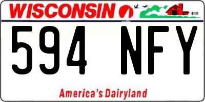WI license plate 594NFY