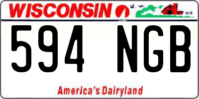 WI license plate 594NGB