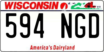 WI license plate 594NGD
