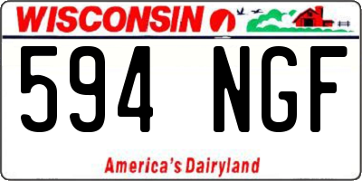 WI license plate 594NGF