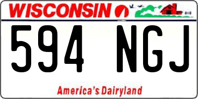 WI license plate 594NGJ