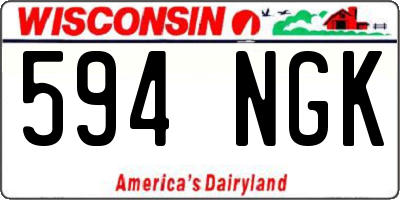 WI license plate 594NGK