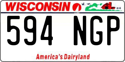 WI license plate 594NGP