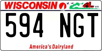 WI license plate 594NGT