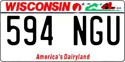 WI license plate 594NGU