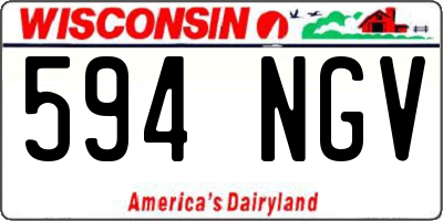 WI license plate 594NGV