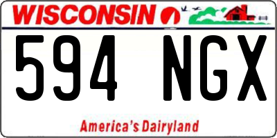 WI license plate 594NGX
