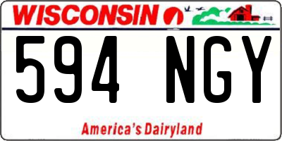WI license plate 594NGY
