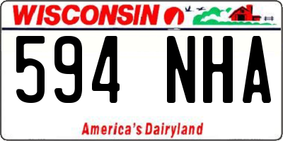 WI license plate 594NHA