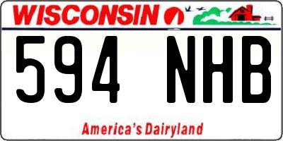 WI license plate 594NHB