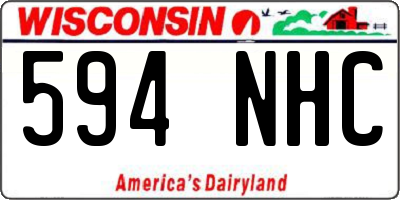 WI license plate 594NHC