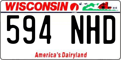 WI license plate 594NHD
