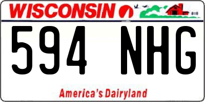 WI license plate 594NHG