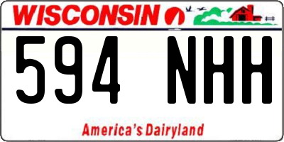 WI license plate 594NHH