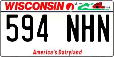 WI license plate 594NHN