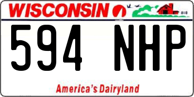 WI license plate 594NHP