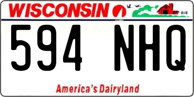 WI license plate 594NHQ