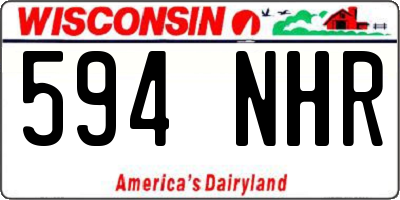 WI license plate 594NHR