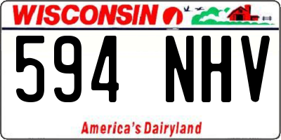 WI license plate 594NHV