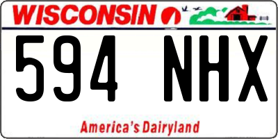 WI license plate 594NHX