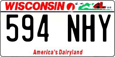 WI license plate 594NHY