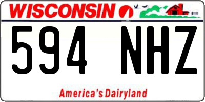 WI license plate 594NHZ