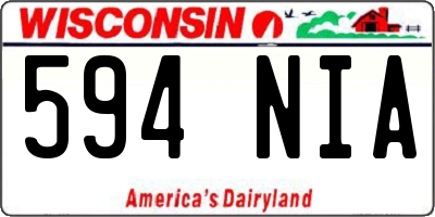 WI license plate 594NIA