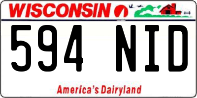 WI license plate 594NID