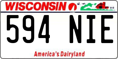 WI license plate 594NIE