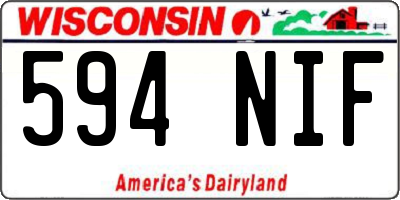 WI license plate 594NIF