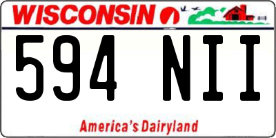 WI license plate 594NII