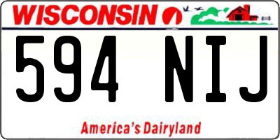 WI license plate 594NIJ
